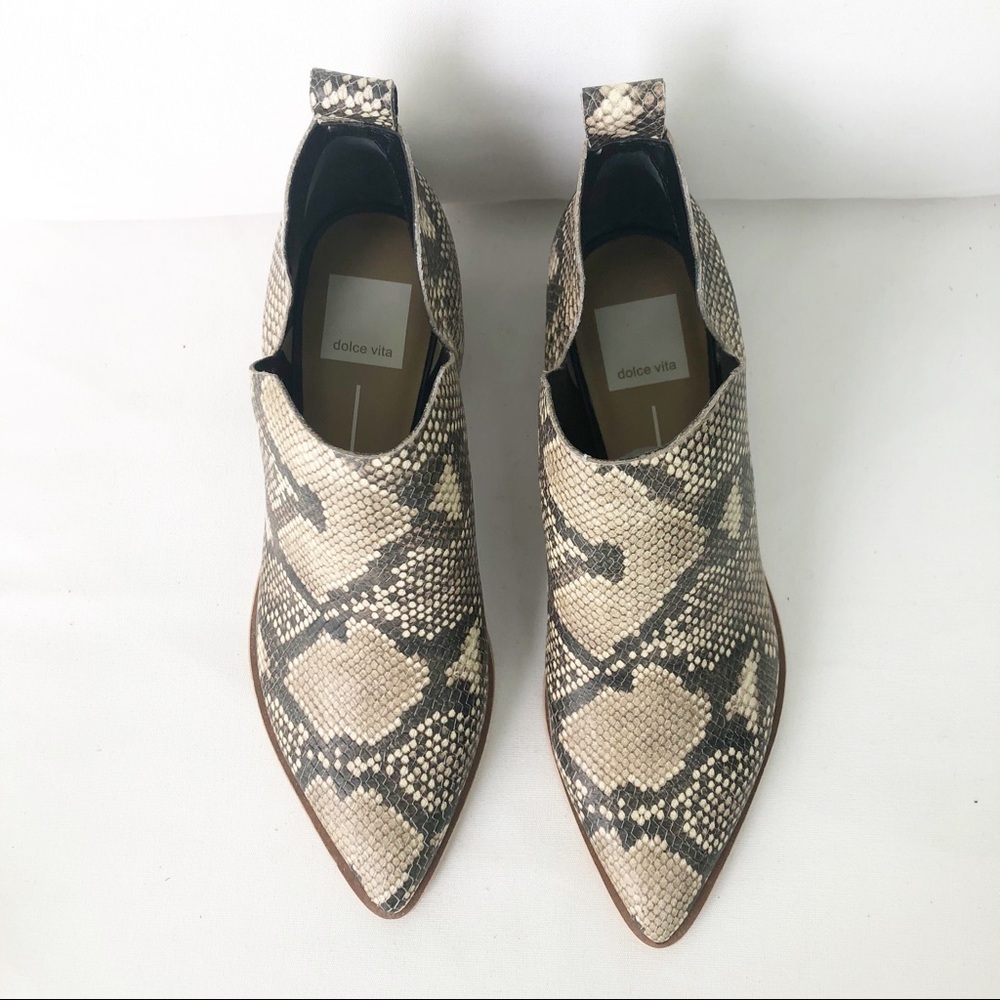 Dolce Vita Shoes Sonni Western Ankle Snakeskin Booties Boots Size 7.5 NEW - Picture 3 of 8